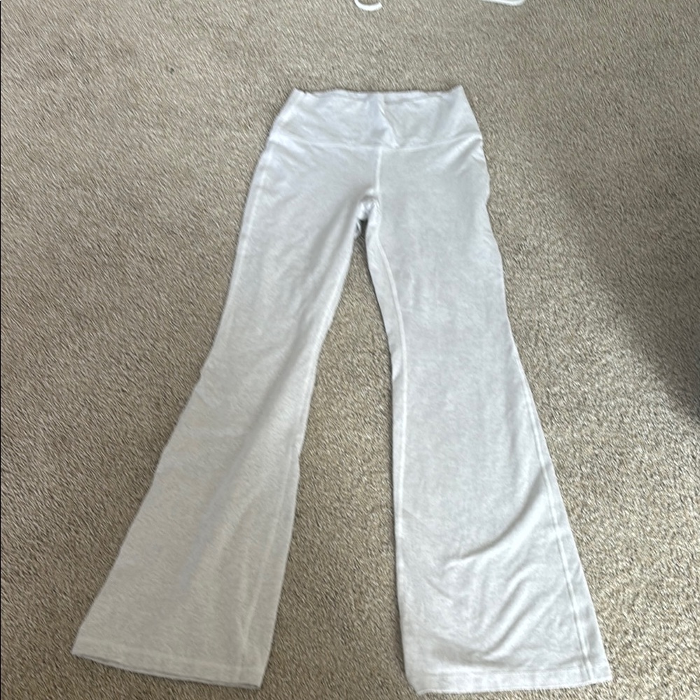 White Flared Yoga Pants